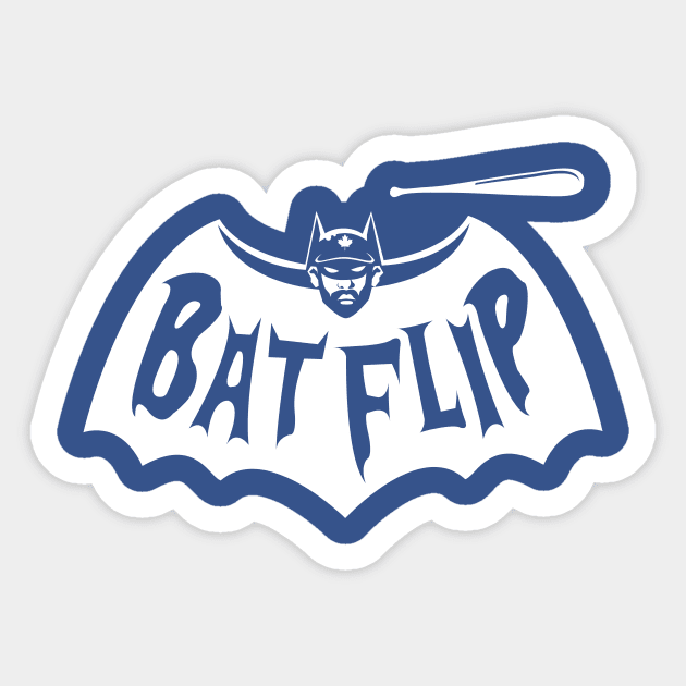 Batflip (White) Sticker by copi